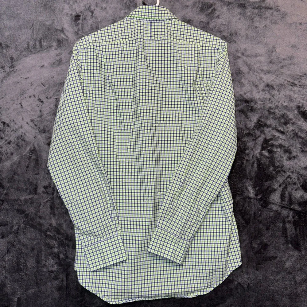 Polo Ralph Lauren Mens Gingham Check Button Down Shirt Green Blue Size M